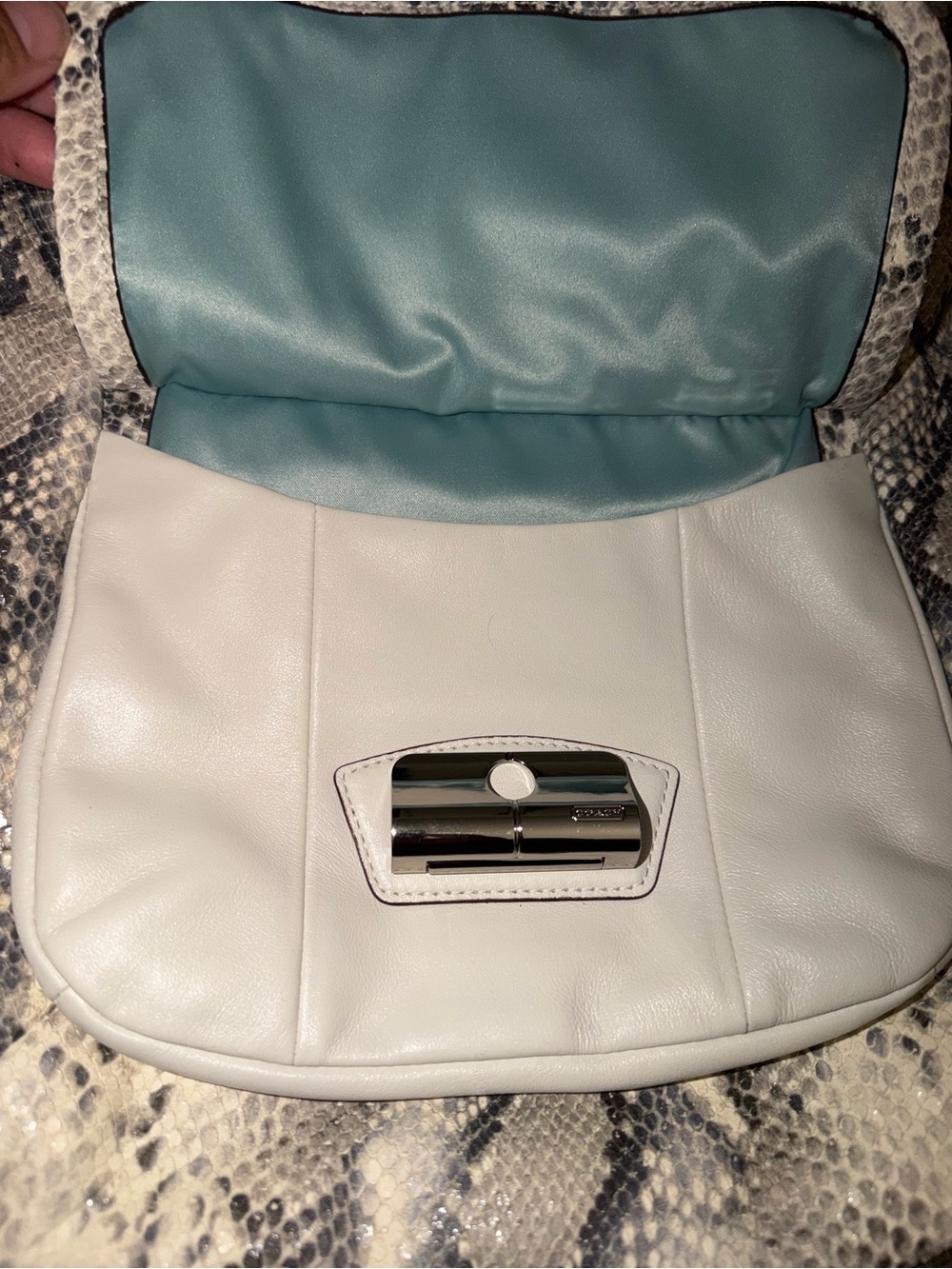 Coach Kristin Embossed Python Round Snakeskin - Picture 4 of 7